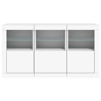 Credenza con Luci LED Bianca 123x37x67 cm 3209058