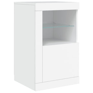 Credenza con Luci LED Bianca 123x37x67 cm 3209058