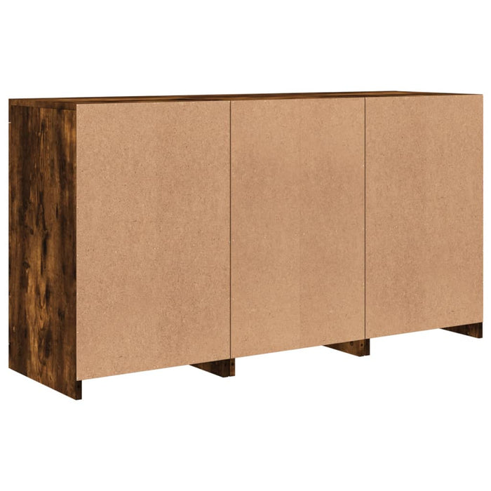 Credenza con Luci LED Rovere Fumo 123x37x67 cm 3209062