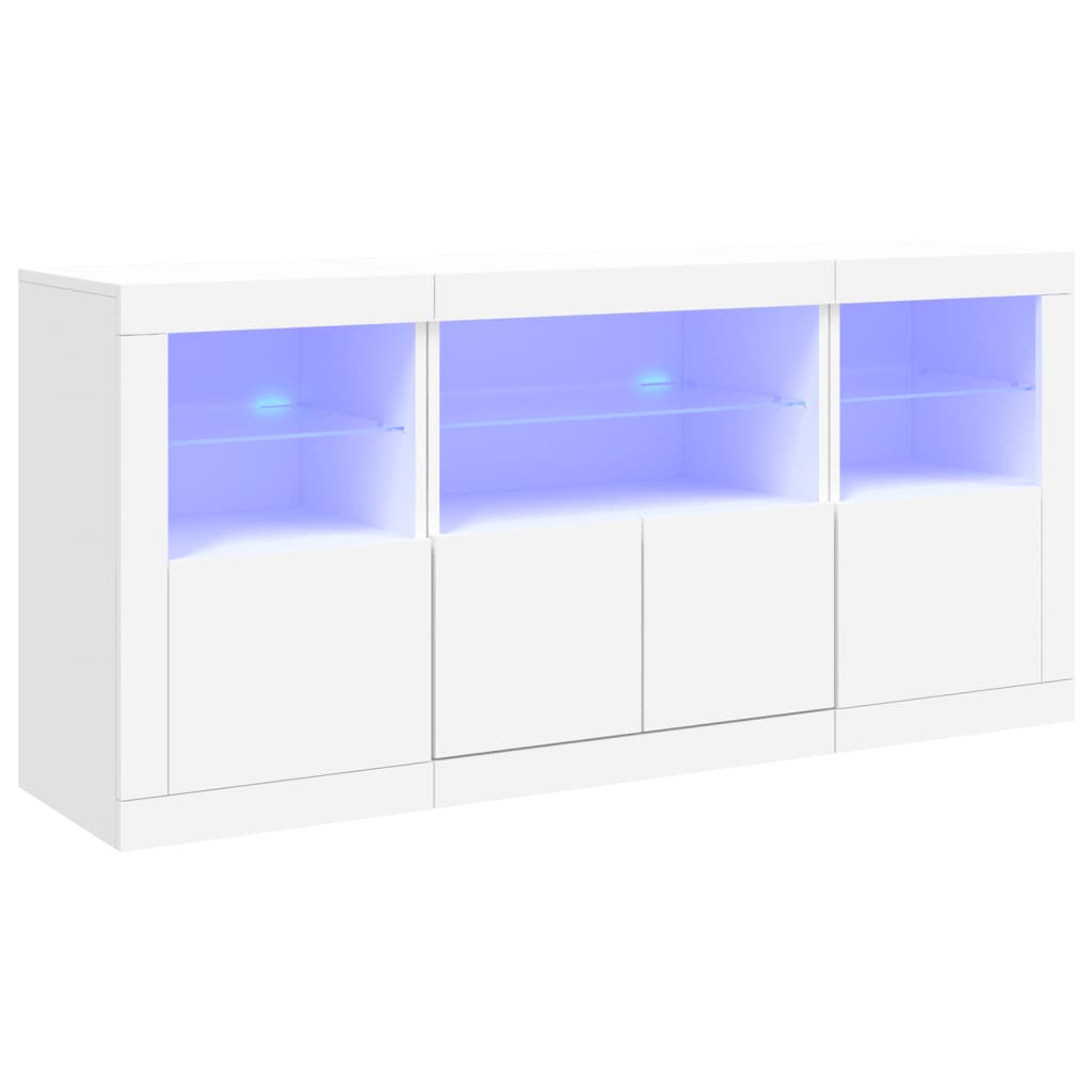 Credenza con Luci LED Bianca 142,5x37x67 cmcod mxl 85670