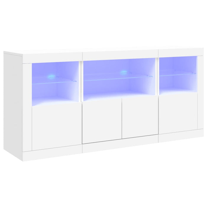 Credenza con Luci LED Bianca 142,5x37x67 cmcod mxl 85670