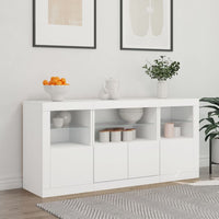 Credenza con Luci LED Bianca 142,5x37x67 cmcod mxl 85670