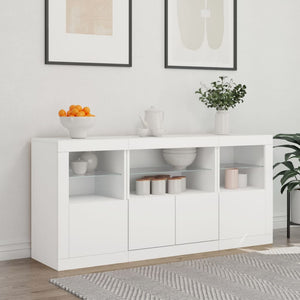 Credenza con Luci LED Bianca 142,5x37x67 cmcod mxl 85670