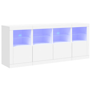 Credenza con Luci LED Bianca 163x37x67 cmcod mxl 109845