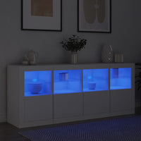 Credenza con Luci LED Bianca 163x37x67 cm 3209072