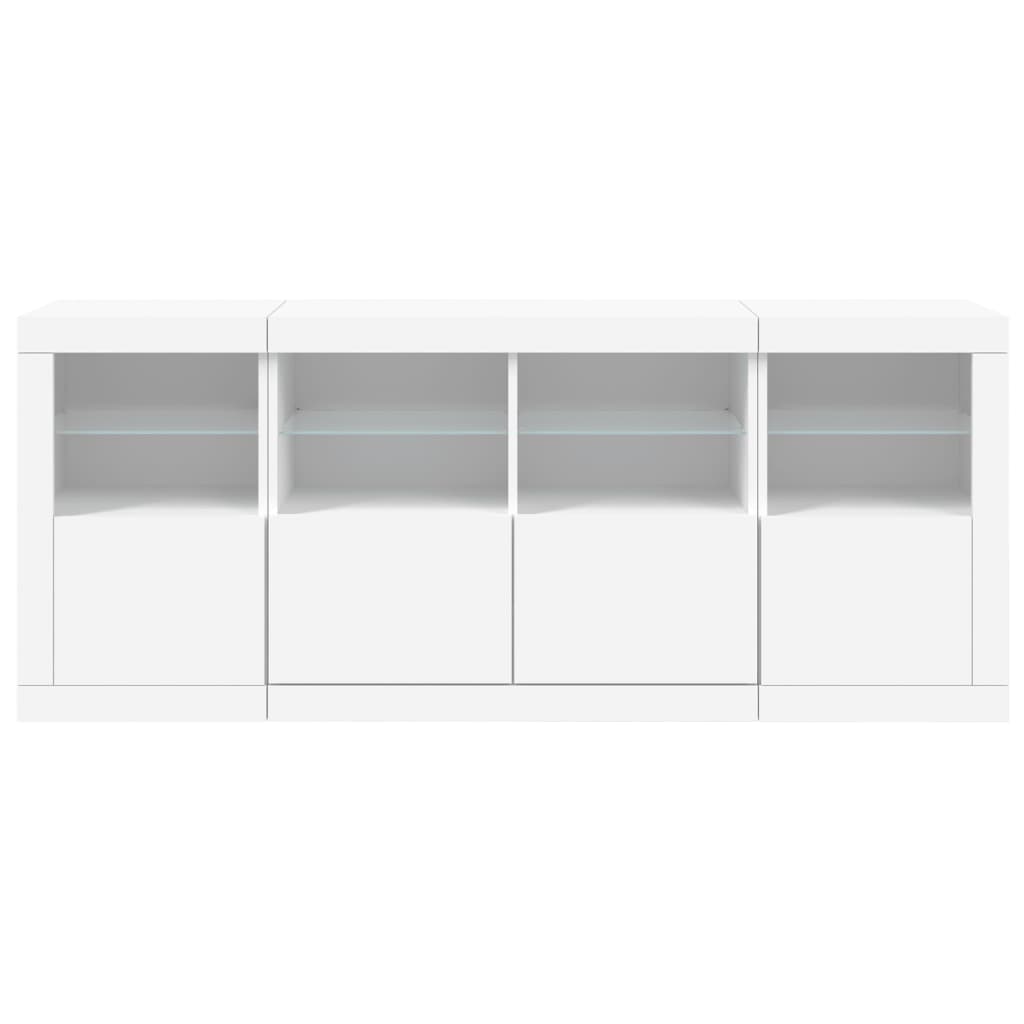 Credenza con Luci LED Bianca 163x37x67 cm 3209072