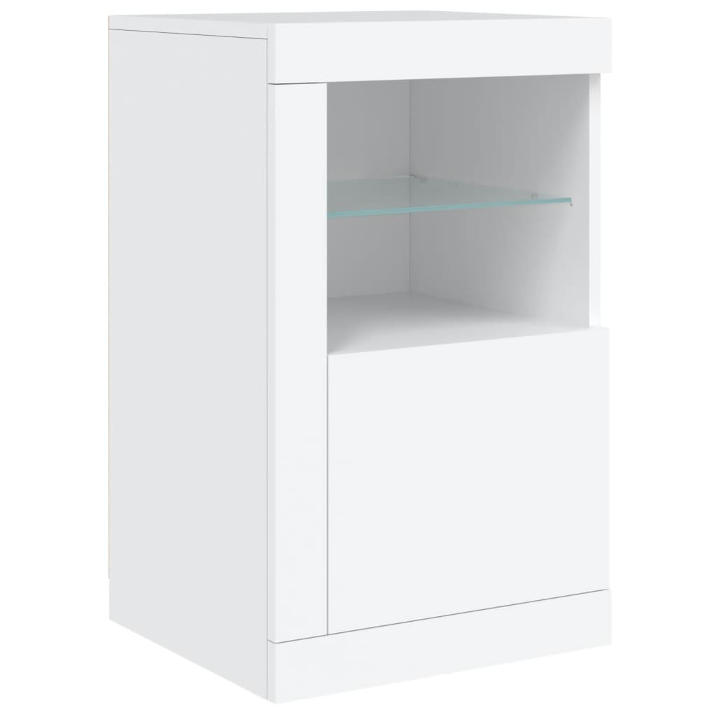 Credenza con Luci LED Bianca 163x37x67 cm 3209072