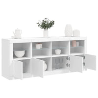 Credenza con Luci LED Bianca 163x37x67 cmcod mxl 109845