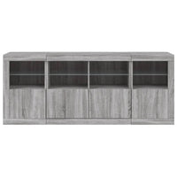 Credenza con Luci LED Grigio Sonoma 163x37x67 cm 3209077