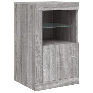 Credenza con Luci LED Grigio Sonoma 163x37x67 cm 3209077