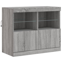 Credenza con Luci LED Grigio Sonoma 163x37x67 cm 3209077