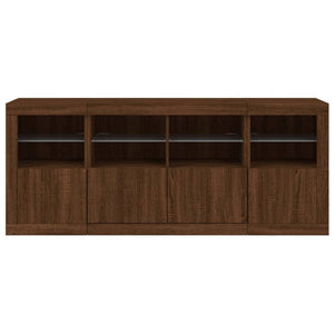 Credenza con Luci LED Rovere Marrone 163x37x67 cm 3209078