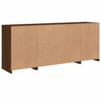 Credenza con Luci LED Rovere Marrone 163x37x67 cm 3209078