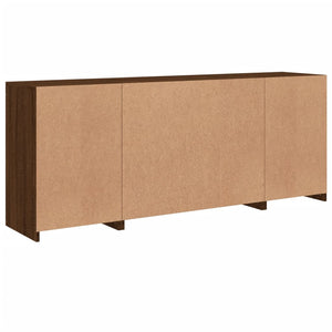 Credenza con Luci LED Rovere Marrone 163x37x67 cm 3209078