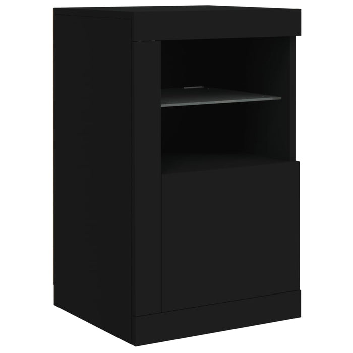 Credenza con Luci LED Nera 123x37x67 cm 3209080