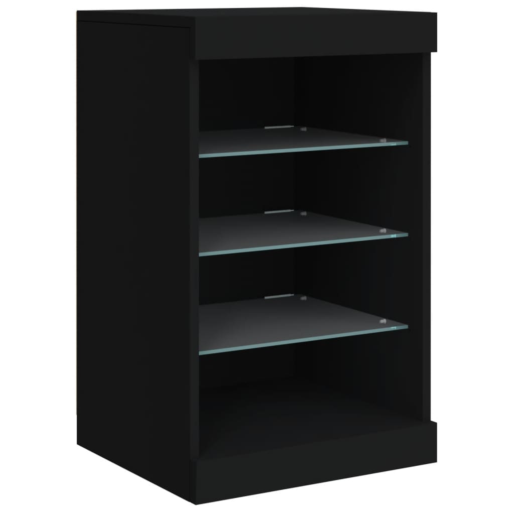 Credenza con Luci LED Nera 123x37x67 cm 3209080