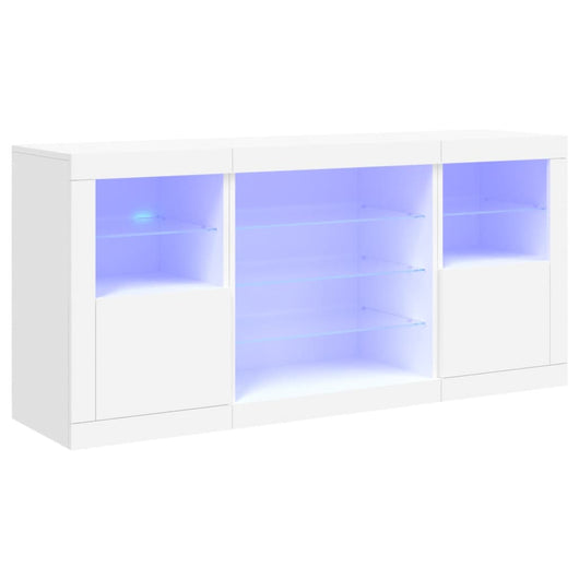 Credenza con Luci LED Bianca 142,5x37x67 cmcod mxl 85769