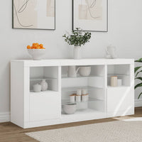 Credenza con Luci LED Bianca 142,5x37x67 cmcod mxl 85769