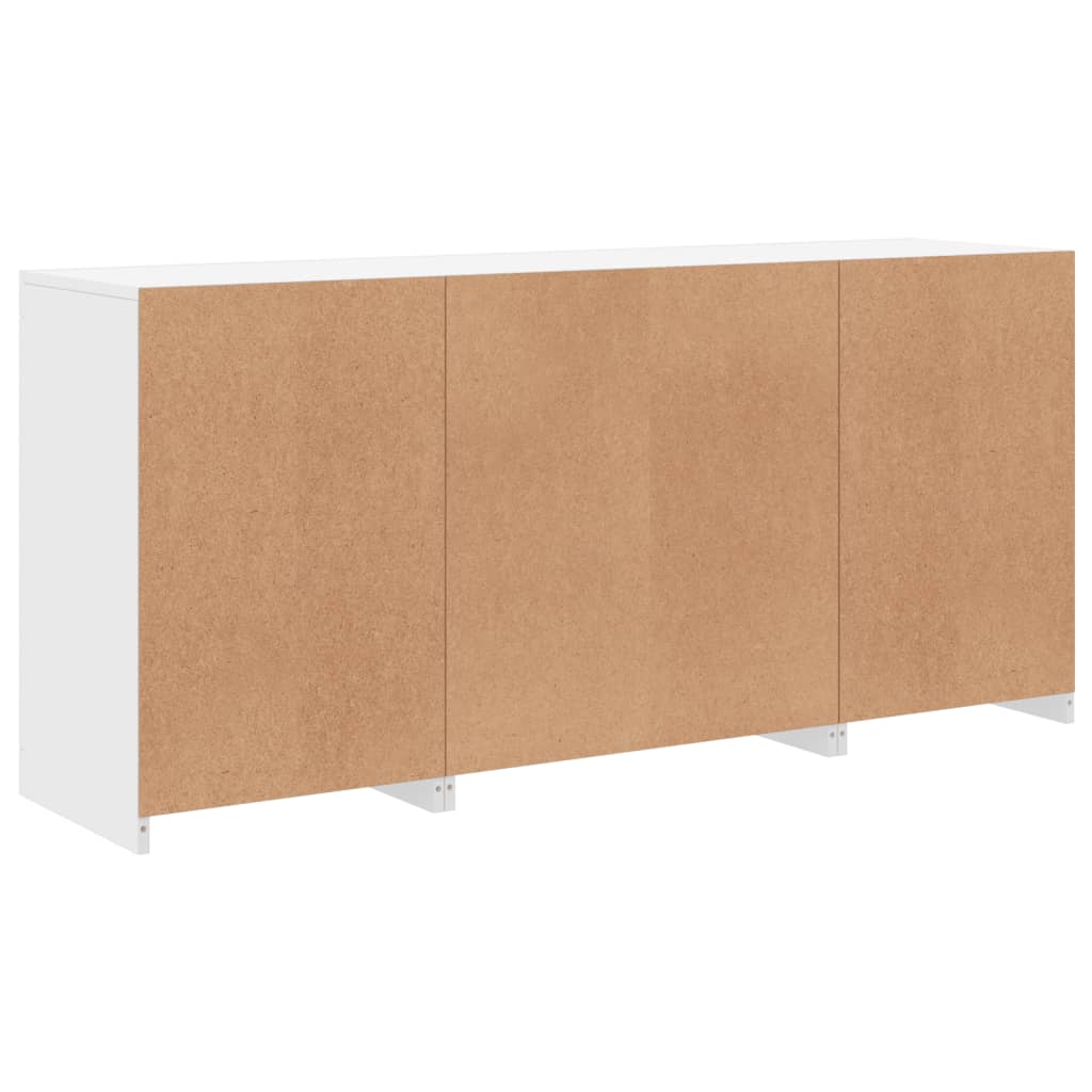 Credenza con Luci LED Bianca 142,5x37x67 cm 3209086