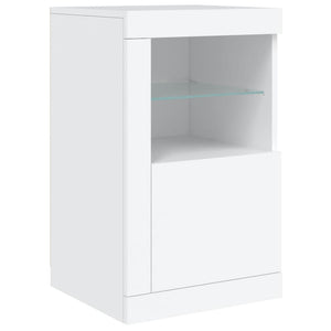 Credenza con Luci LED Bianca 142,5x37x67 cm 3209086