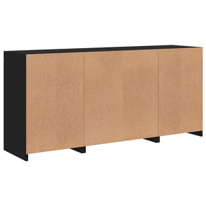 Credenza con Luci LED Nera 142,5x37x67 cm 3209087