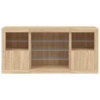 Credenza con Luci LED Rovere Sonoma 142,5x37x67 cm 3209088