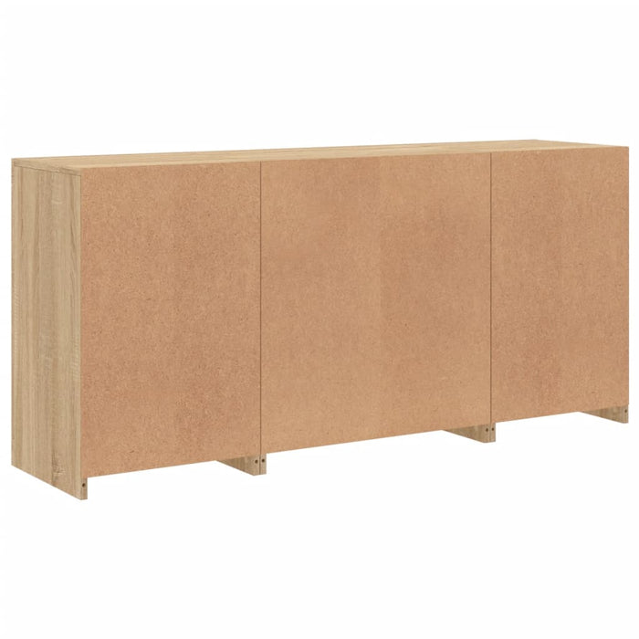 Credenza con Luci LED Rovere Sonoma 142,5x37x67 cm 3209088