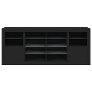 Credenza con Luci LED Nera 163x37x67 cm 3209094