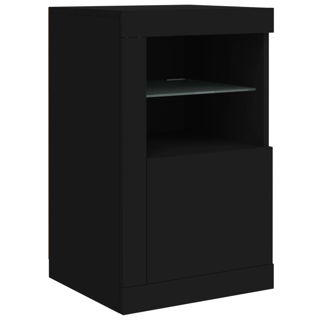 Credenza con Luci LED Nera 163x37x67 cm 3209094