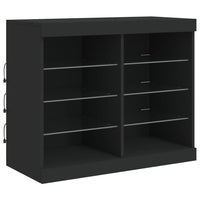 Credenza con Luci LED Nera 163x37x67 cm 3209094