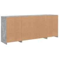 Credenza con Luci LED Grigio Cemento 163x37x67 cm 3209096