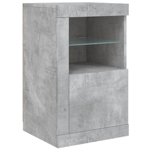 Credenza con Luci LED Grigio Cemento 163x37x67 cm 3209096