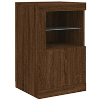 Credenza con Luci LED Rovere Marrone 163x37x67 cm 3209099