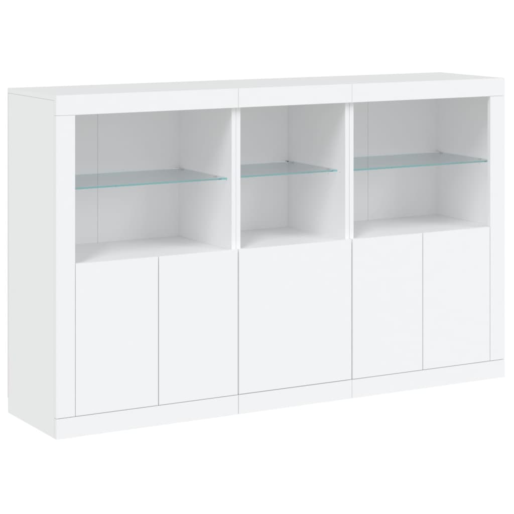 Credenza con Luci LED Bianca 162x37x100 cm 3209142