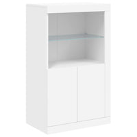 Credenza con Luci LED Bianca 162x37x100 cm 3209142