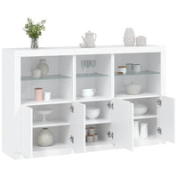 Credenza con Luci LED Bianca 162x37x100 cm 3209142