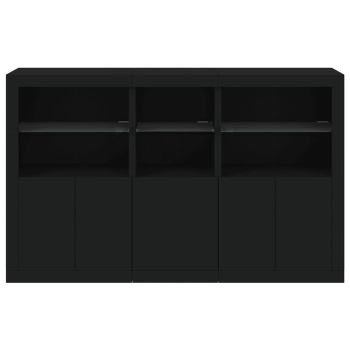 Credenza con Luci LED Nera 162x37x100 cm 3209143