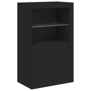 Credenza con Luci LED Nera 162x37x100 cm 3209143