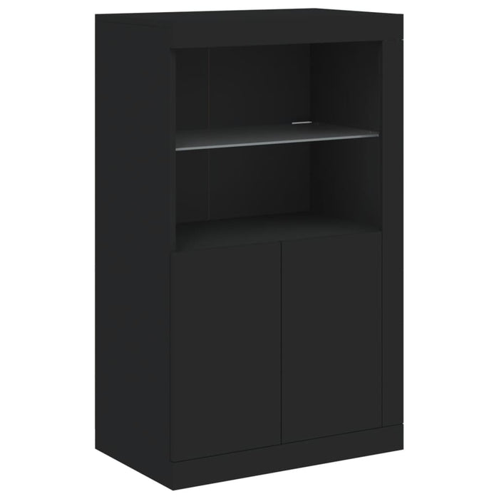 Credenza con Luci LED Nera 162x37x100 cm 3209143