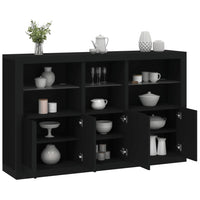 Credenza con Luci LED Nera 162x37x100 cm 3209143