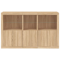 Credenza con Luci LED Rovere Sonoma 162x37x100 cm 3209144