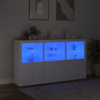 Credenza con Luci LED Bianca 181,5x37x100 cm 3209149