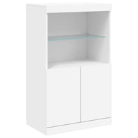 Credenza con Luci LED Bianca 181,5x37x100 cm 3209149