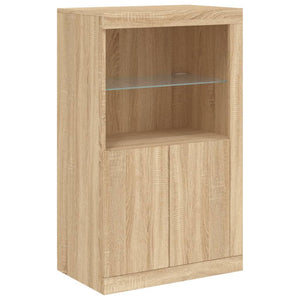 Credenza con Luci LED Rovere Sonoma 181,5x37x100 cm 3209151