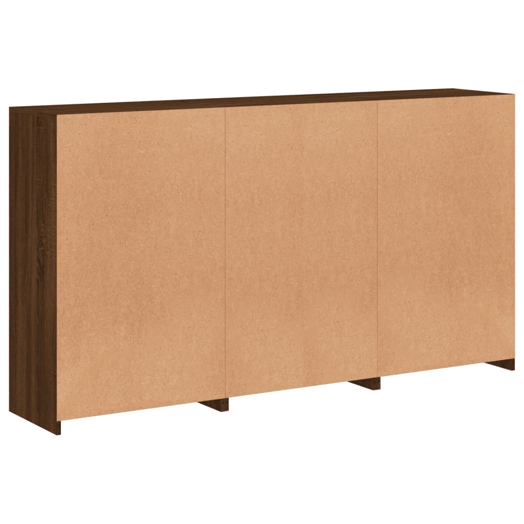 Credenza con Luci LED Rovere Marrone 181,5x37x100 cm 3209155