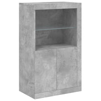 Credenza con Luci LED Grigio Cemento 283x37x100 cm 3209166