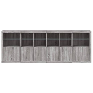 Credenza con Luci LED Grigio Sonoma 283x37x100 cm 3209168