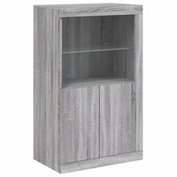 Credenza con Luci LED Grigio Sonoma 283x37x100 cm 3209168