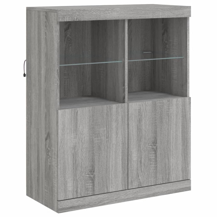 Credenza con Luci LED Grigio Sonoma 283x37x100 cm 3209168