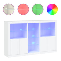 Credenza con Luci LED Bianca 162x37x100 cm 3209170